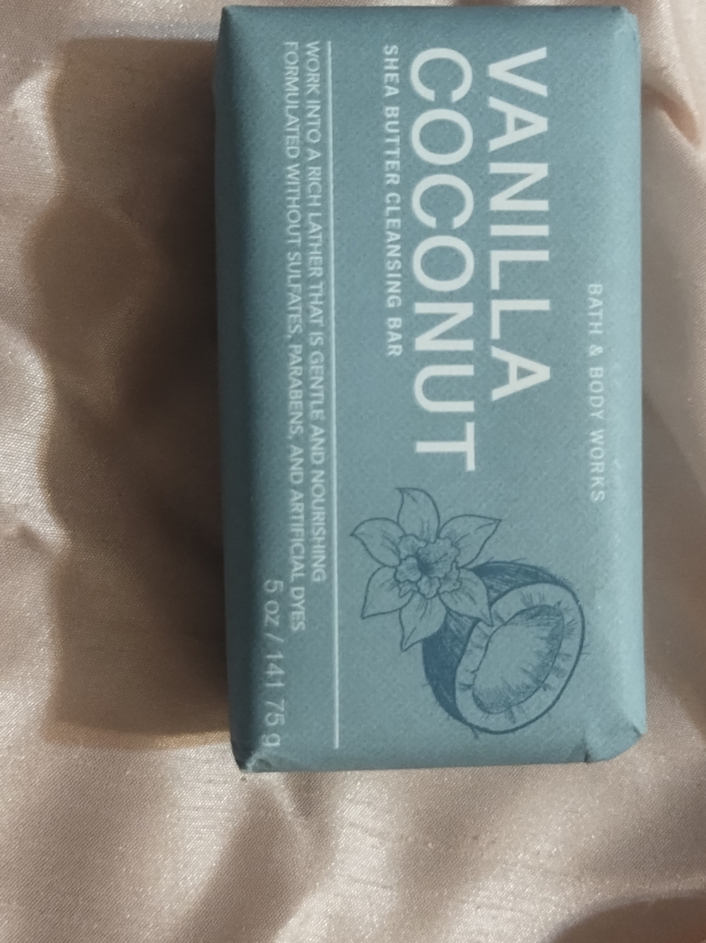 Bath & Body Works Vanilla Coconut Shea Butter Cleansing Bar - Teal Blue